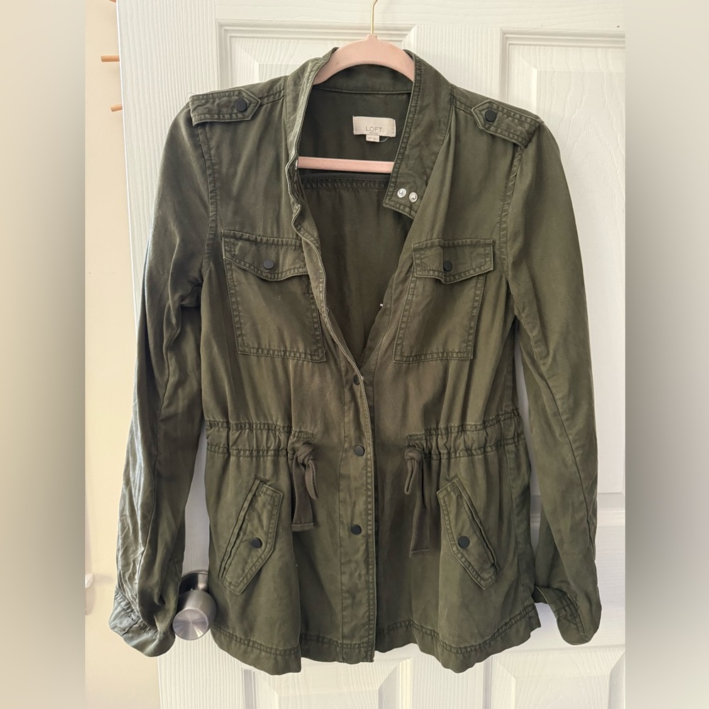 Loft Army Green Utility Jacket
